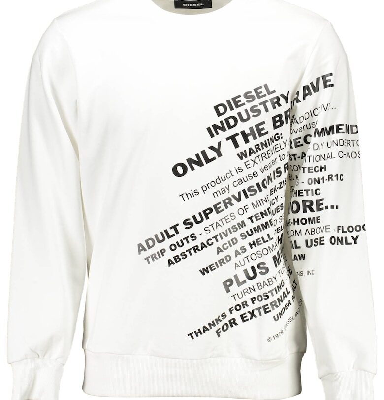 Мъжки суичър  SEF6-S-GIRK - Бял Diesel