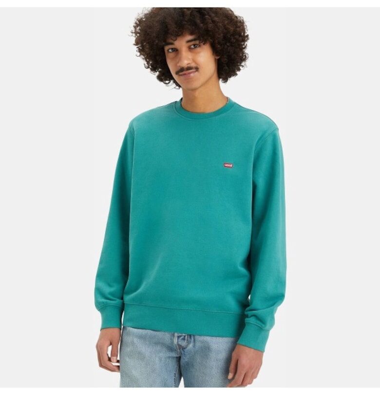 Мъжки суичър с качулка Housemark -  памук - зелен Levis