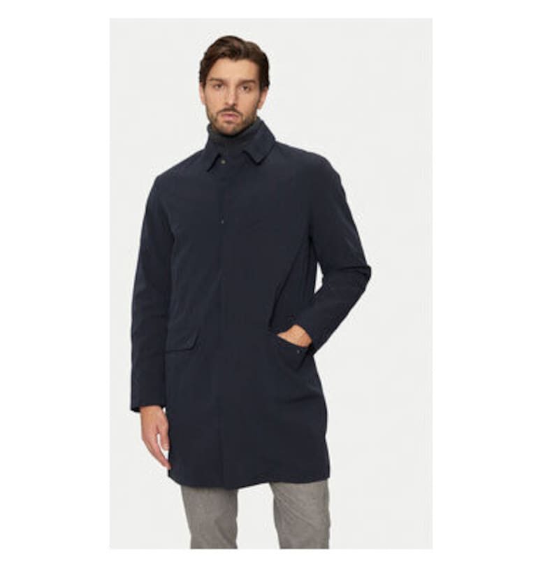 Мъжки тренчкот -  304287275 - Полиестер - Син - Син Sisley