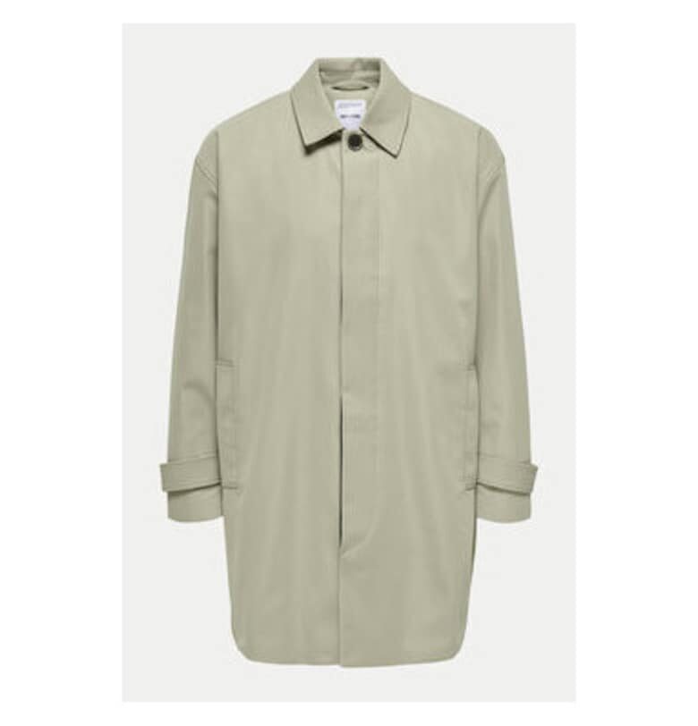 Мъжки тренчкот -  304493430 - Полиестер - Бежов - Бежов Only  Sons