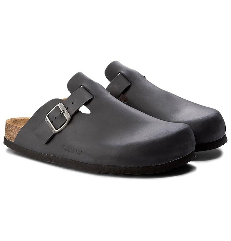 Мъжки чехли Dr. Brinkmann - 600389 - естествена кожа - тъмносиньо - Тъмносин DrBrinkmann