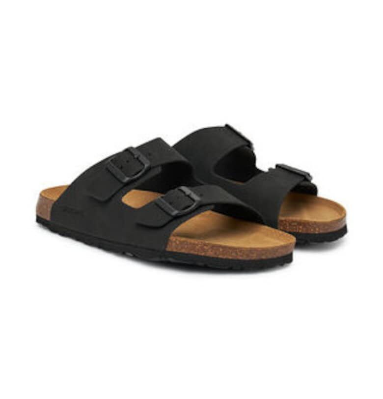 Мъжки чехли - Grunland - черни - имитация на кожа - черен - Gruenland