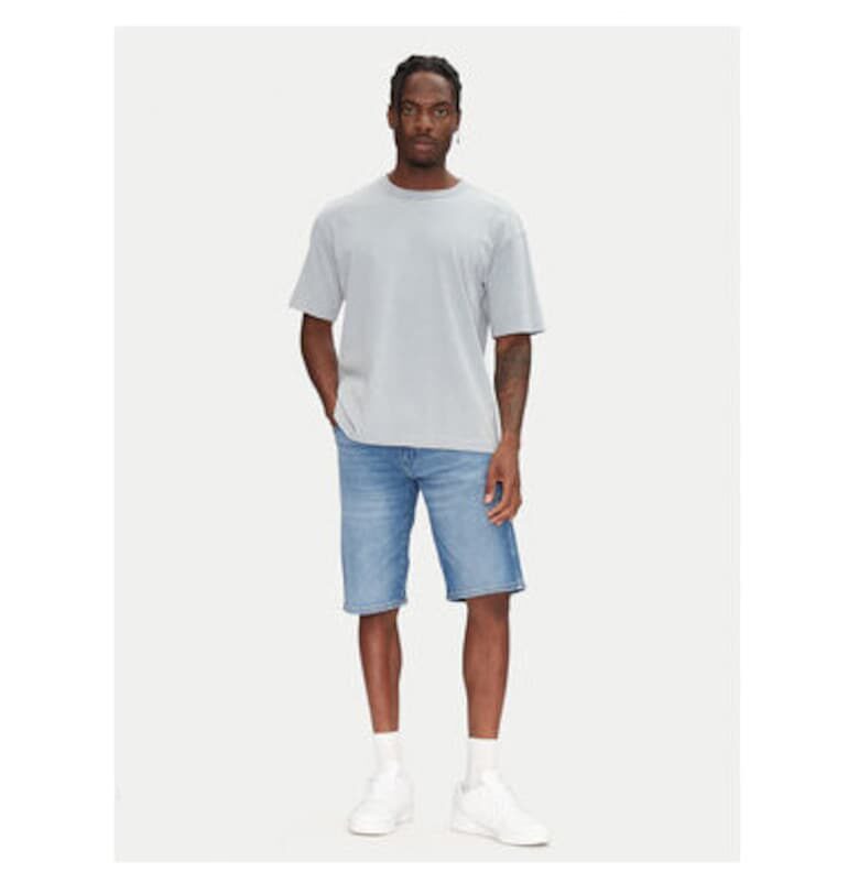 Мъжки шорти  112362488 - Дънкови - памук/еластан - син - Син Wrangler