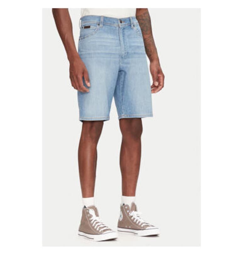 Мъжки шорти  112362508 - Дънкови - памук/полиестер - син - Син Wrangler