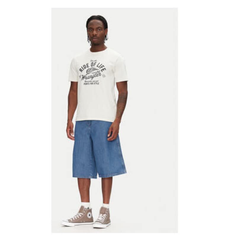 Мъжки шорти  112362509 - Дънкови - памук - син - Син Wrangler