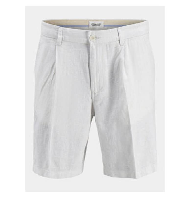 Мъжки шорти -  607098 - Бял - Лен - Бял Jack  Jones