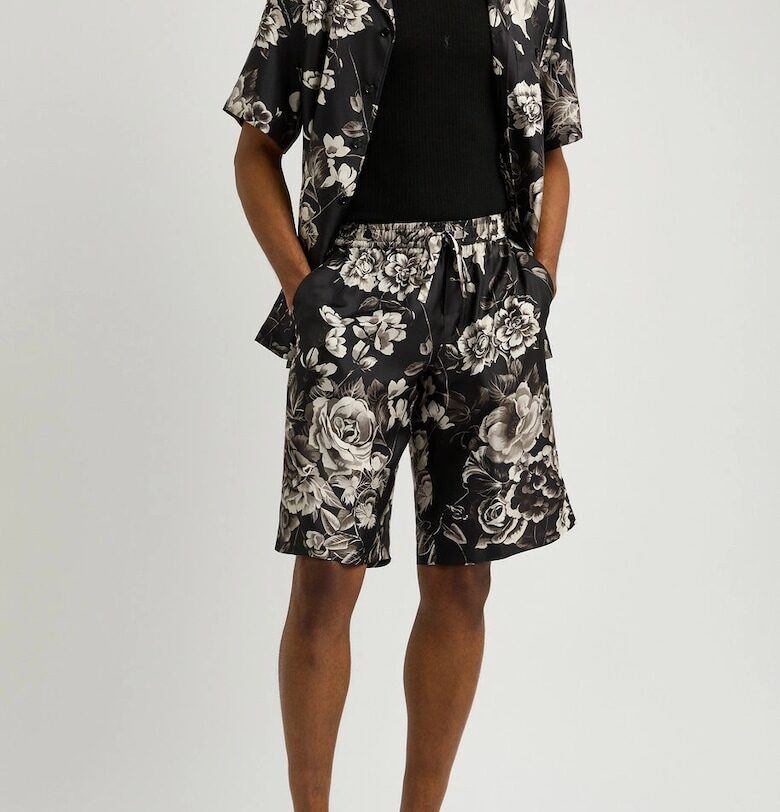 Мъжки шорти -  Коприна - Черен - Dolce  Gabbana