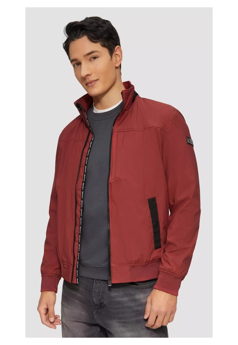 Мъжко авиаторско яке с ластик на маншета - Тъмночервен sOliver