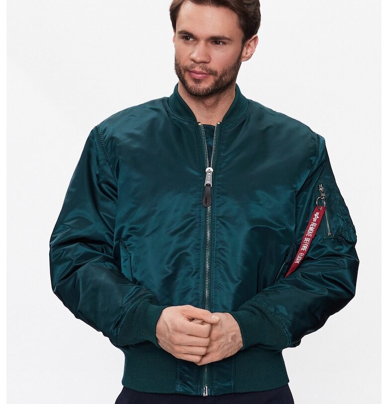 Мъжко бомбър яке -  301548270 - Найлон - Тъмносиньо - Тъмносин ALPHA INDUSTRIES