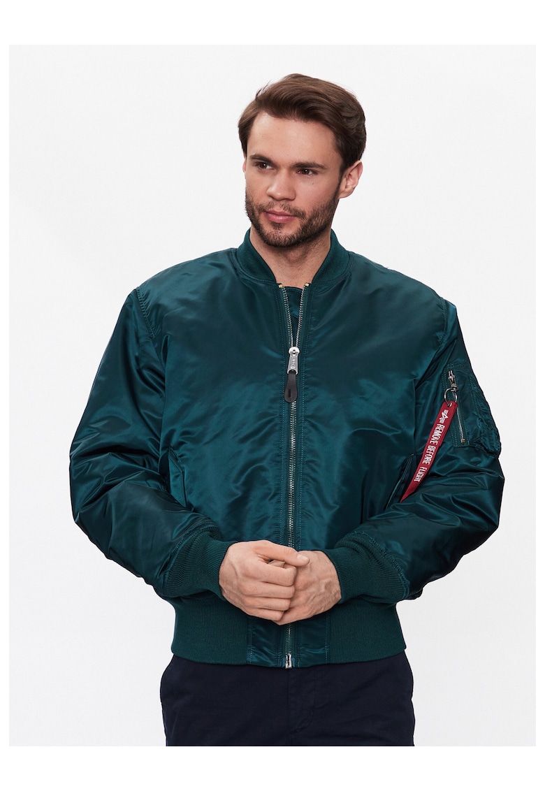 Мъжко бомбър яке - 301548270 - Найлон - Тъмносиньо - Тъмносин ALPHA INDUSTRIES