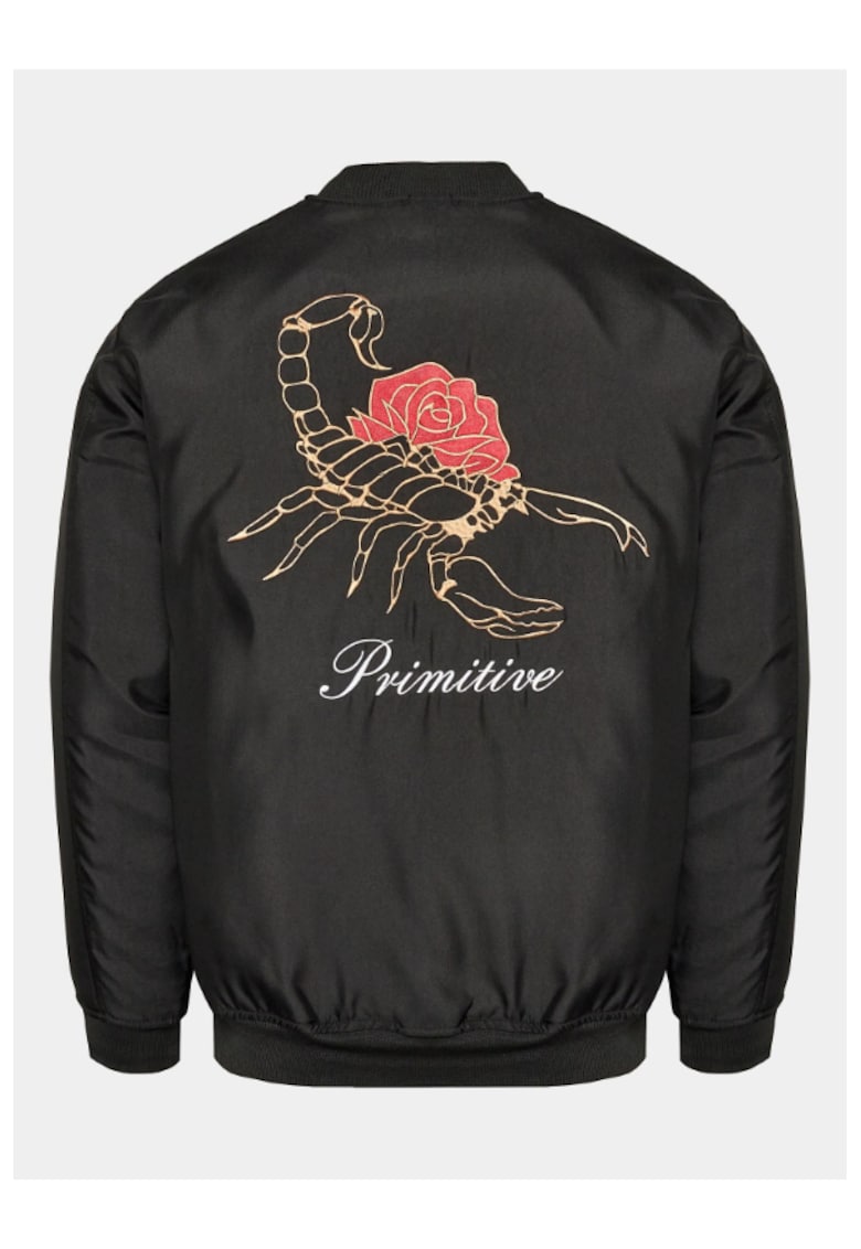 Мъжко бомбър яке - 303346621 - Памук - Черен Primitive