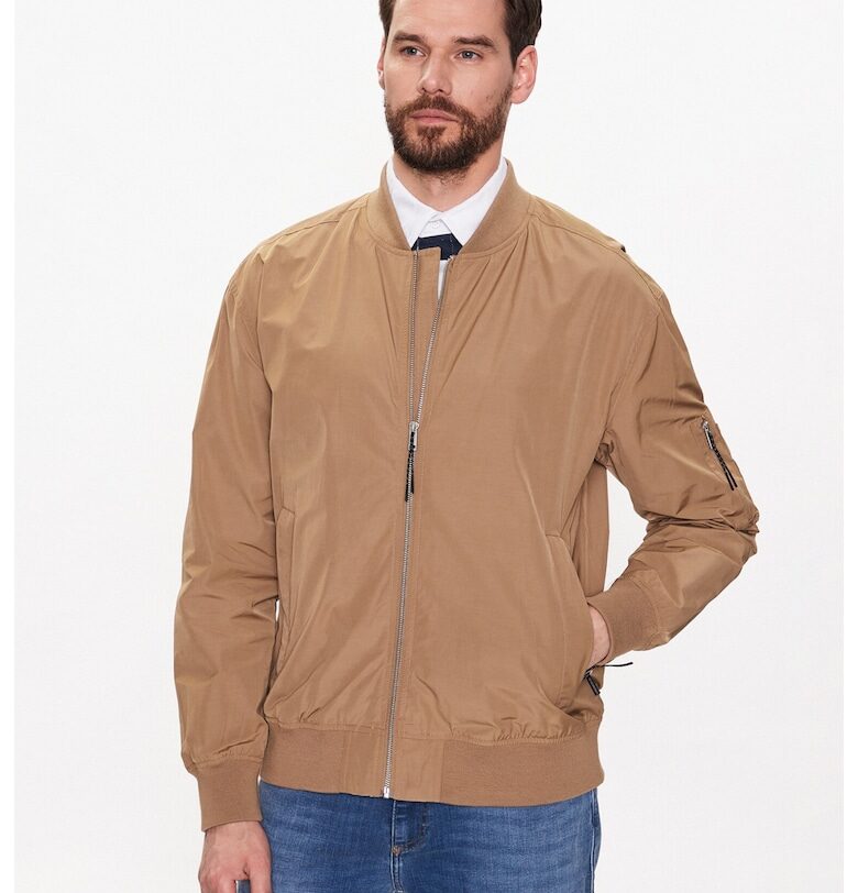 Мъжко бомбър яке -  Полиестер - Кафяв LINDBERGH