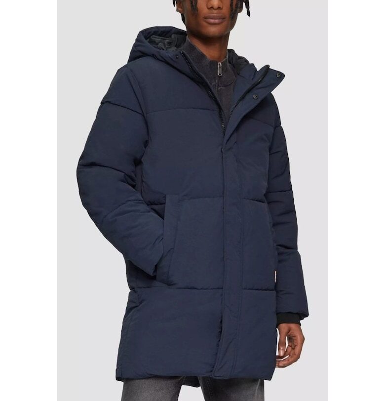 Мъжко ватирано яке Q/S от s.Oliver с качулка и стандартна кройка - Тъмно морско синьо QS