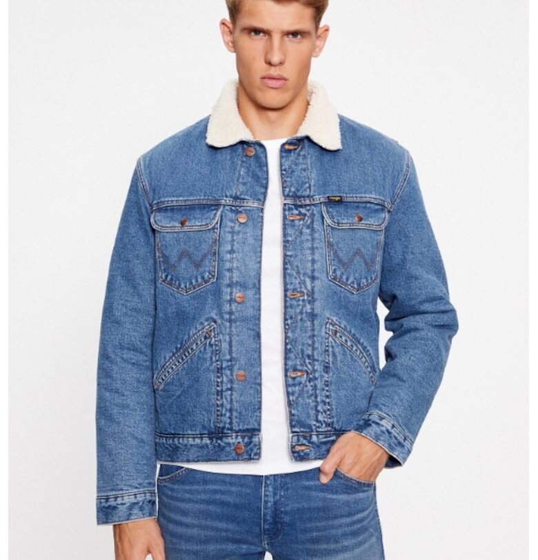 Мъжко дънково яке -  303284725 - Памук - Син Wrangler