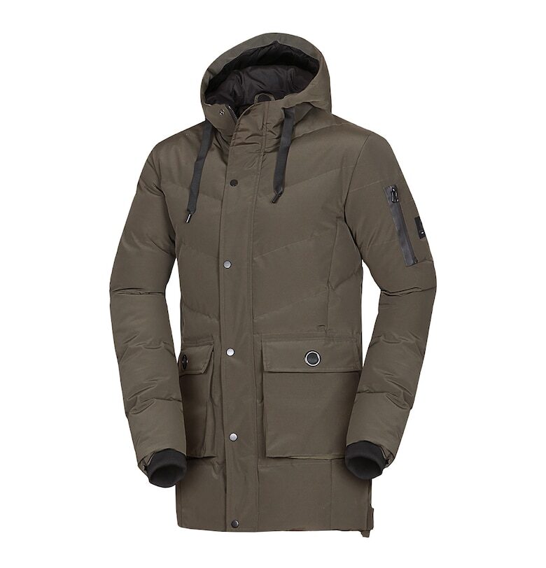 Мъжко ежедневно изолирано яке с 3D фиксирана качулка Domenico - Тъмнозелен NORTHFINDER