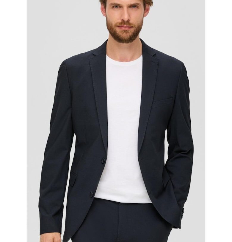 Мъжко елегантно яке с кройка Regular Fit - Тъмносин sOliver BLACK LABEL