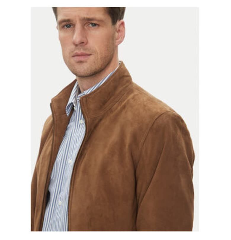 Мъжко кожено яке  EXPO VS - Бежов Serge Pariente
