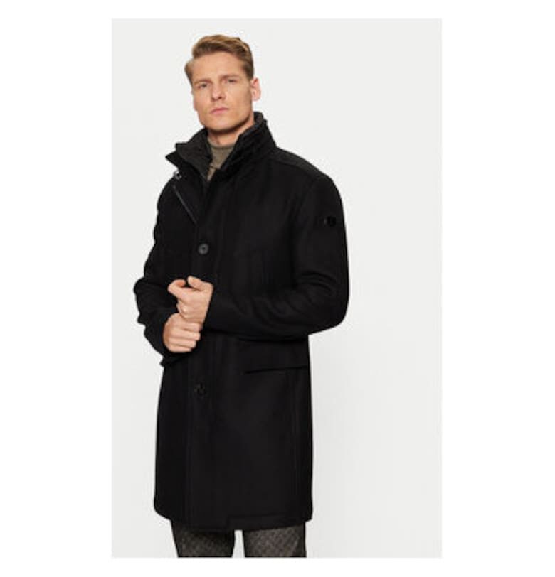 Мъжко палто -  304193385 - Вълна/Полиамид - Черно - Черен Joop