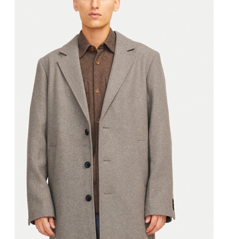 Мъжко палто -  Harris 12263845 - Бежово - Полиестер/Вълна Jack  Jones