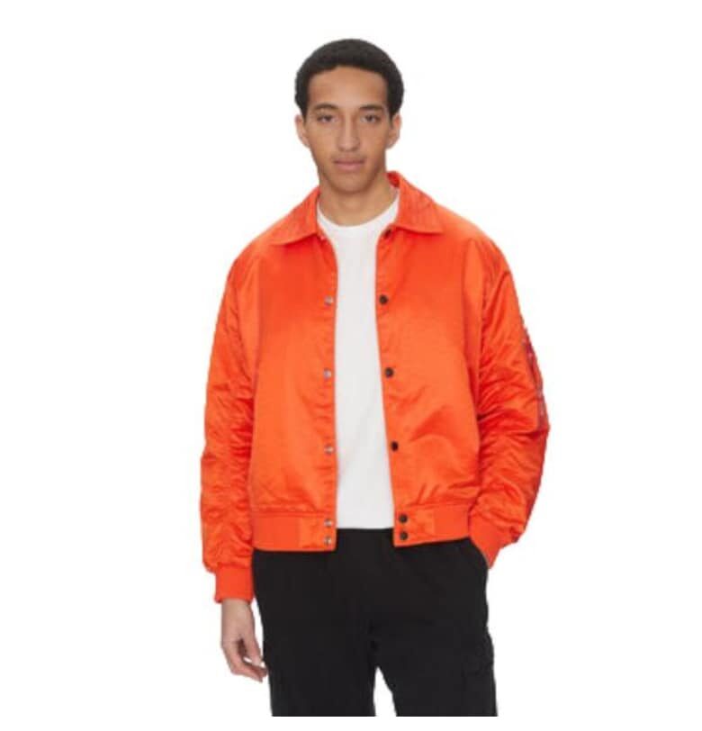 Мъжко спортно яке -  156145 736 - оранжево - полиамид ALPHA INDUSTRIES