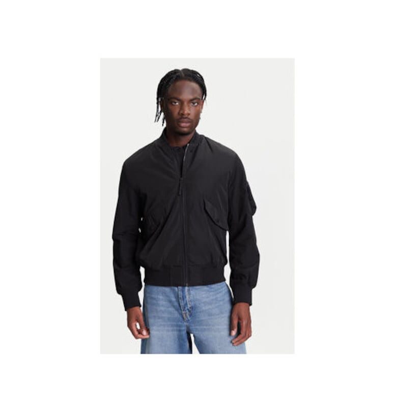 Мъжко спортно яке -  2ZPSUN06G - полиестер - черно United Colors of Benetton