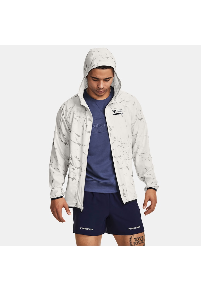 Мъжко спортно яке - Полиестер - Бяло - Бял Under Armour