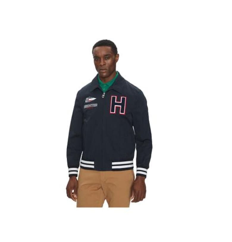 Мъжко спортно яке -  памук/полиестер - тъмносиньо Hechter Paris