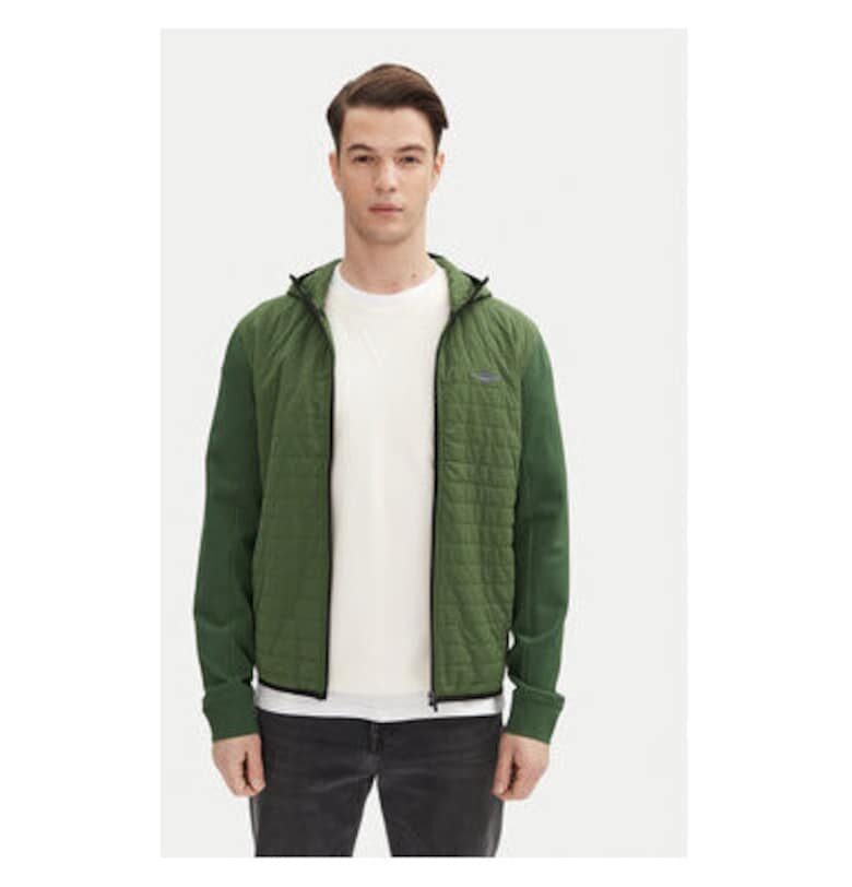 Мъжко яке  251AF498F559 - полиамид/еластан - зелено - Зелен Aeronautica Militare