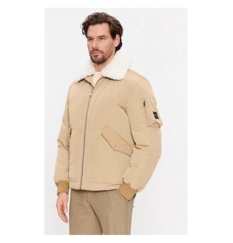 Мъжко яке -  302939299 - Рециклиран полиестер - Бежово - Бежов BOSS