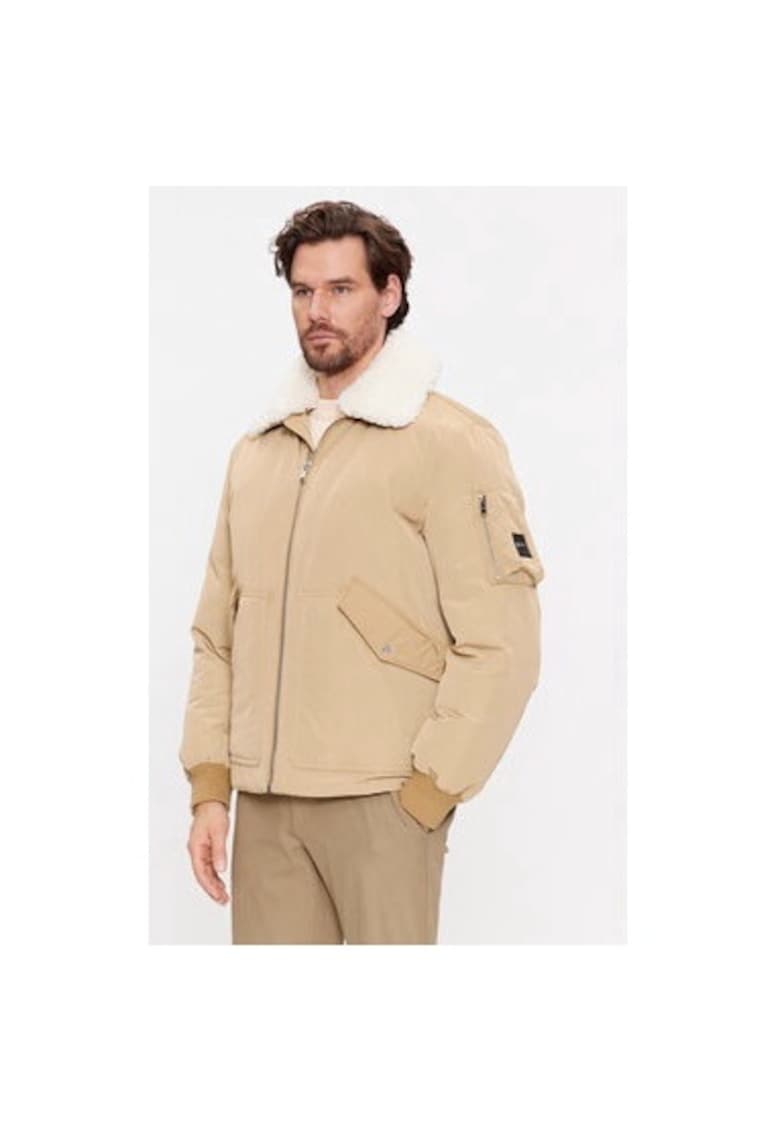 Мъжко яке - 302939299 - Рециклиран полиестер - Бежово - Бежов BOSS