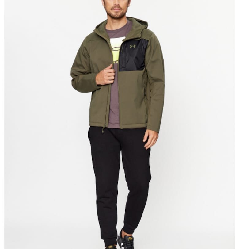 Мъжко яке -  303438739 - Полиестер - Каки - Каки Under Armour