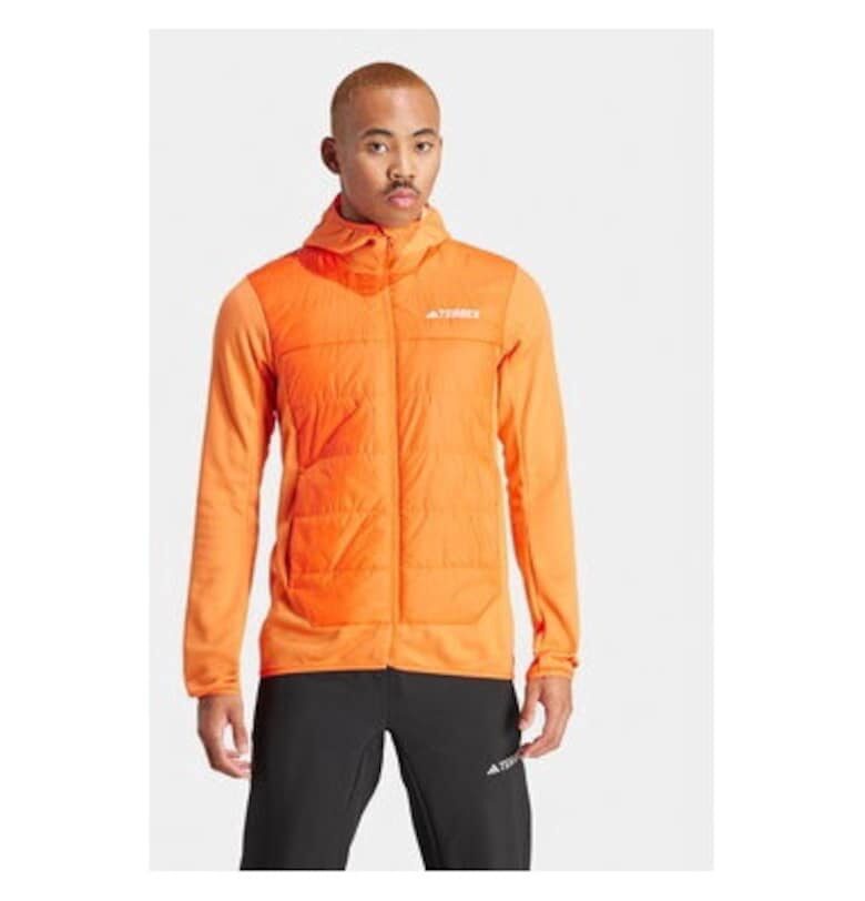 Мъжко яке -  303455255 - Рециклиран полиестер - Оранжево - Оранжев adidas