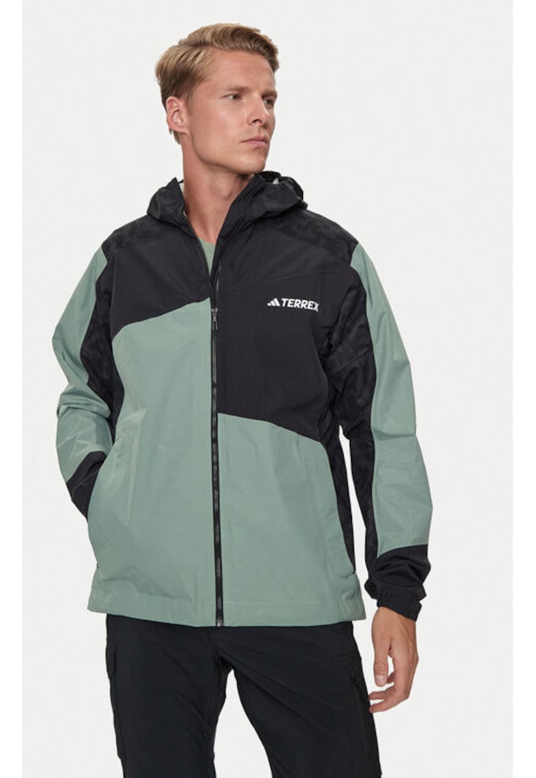 Мъжко яке - 303461324 - Полиамид - Зелено - Зелен adidas