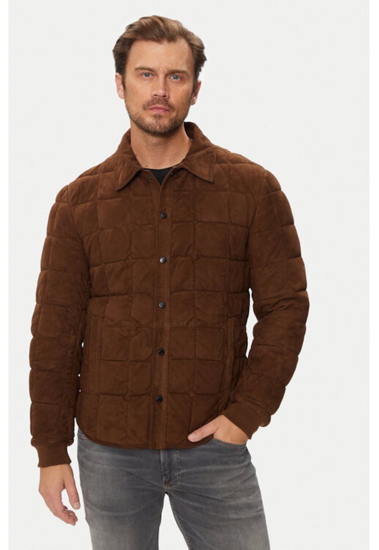 Мъжко яке - 303959524 - Велур - Кафяв - Кафяв Milestone