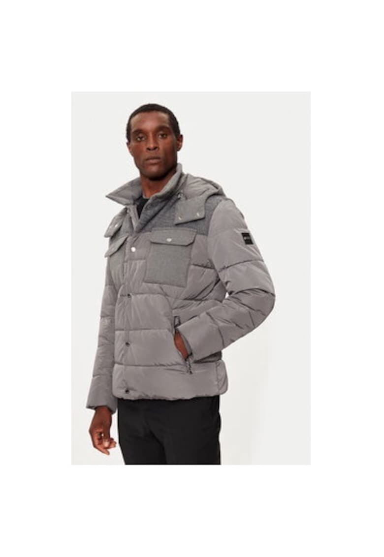 Мъжко яке - 304238017 - Полиестер - Сив - Сив BOSS