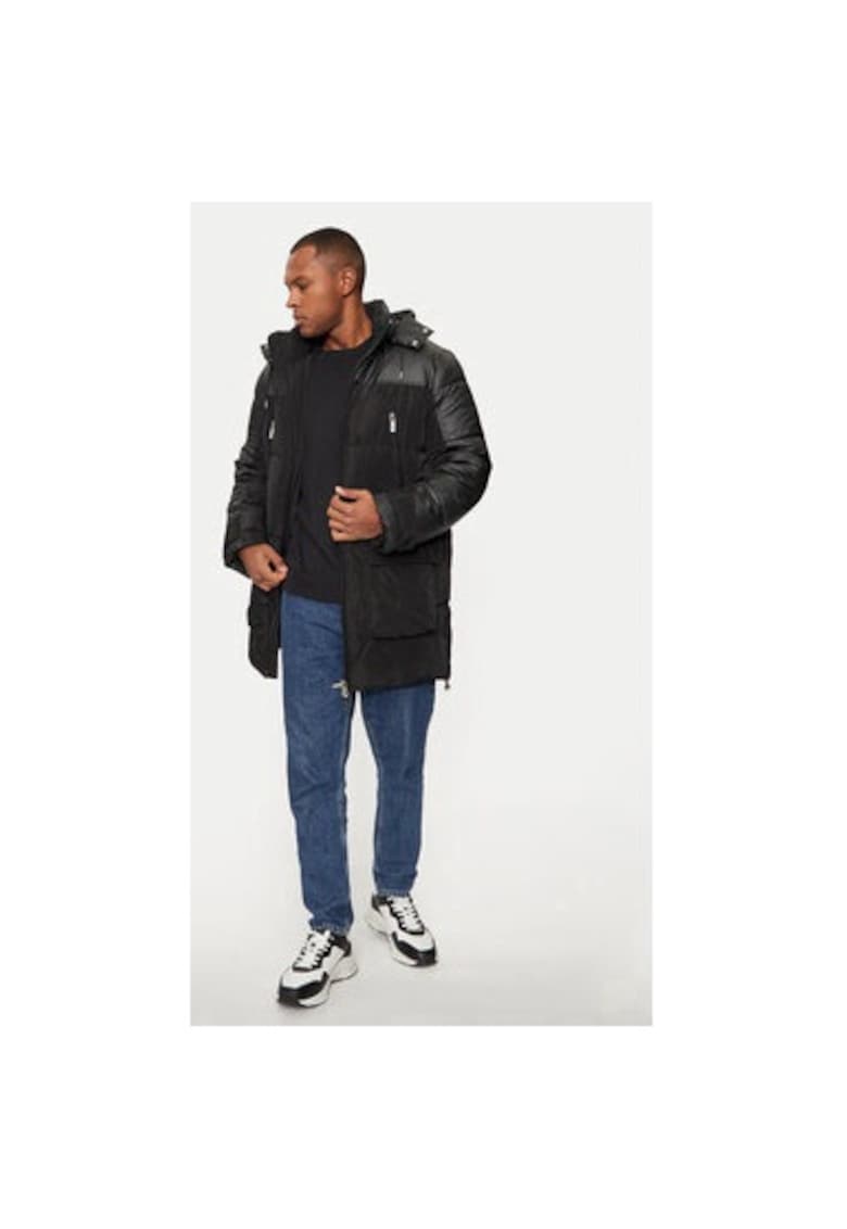 Мъжко яке - 304304835 - Полиуретан/Полиестер - Черно - Черен Karl Lagerfeld