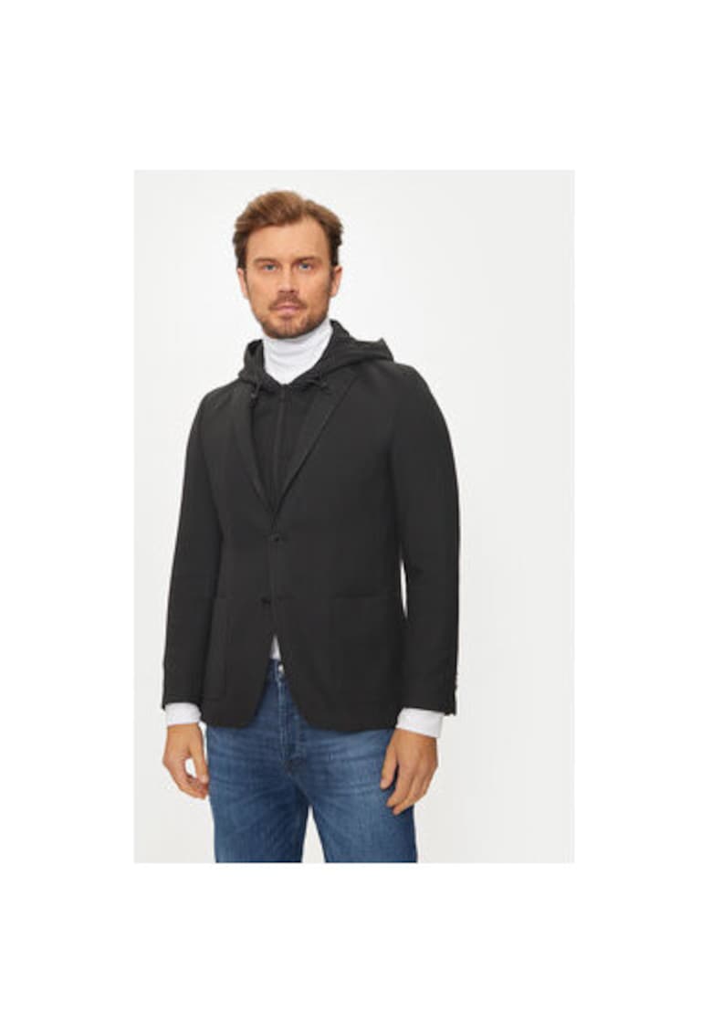 Мъжко яке - 304305443 - Полиестер/Памук - Черно - Черен Karl Lagerfeld