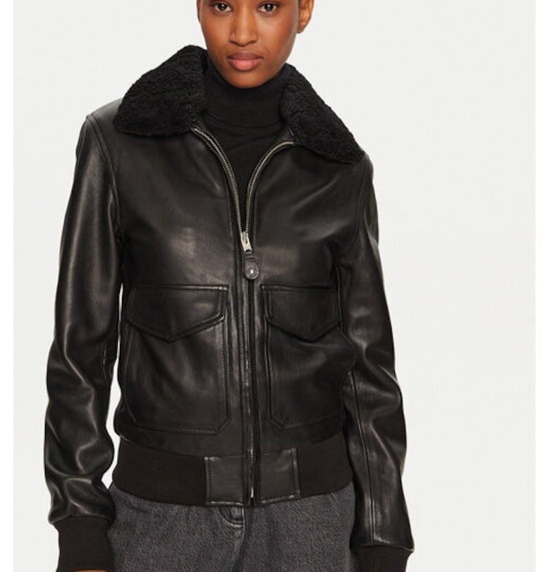 Мъжко яке -  304328350 - Естествена кожа - Черно - Черен Serge Pariente