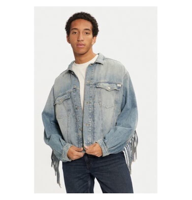 Мъжко яке -  304464942 - Памук - Син - Син Mustang