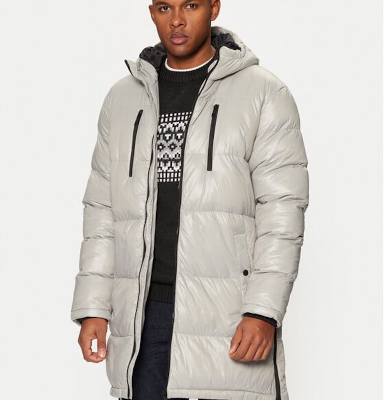 Мъжко яке -  304527142 - Полиестер - Сив - Сив BRAVE SOUL