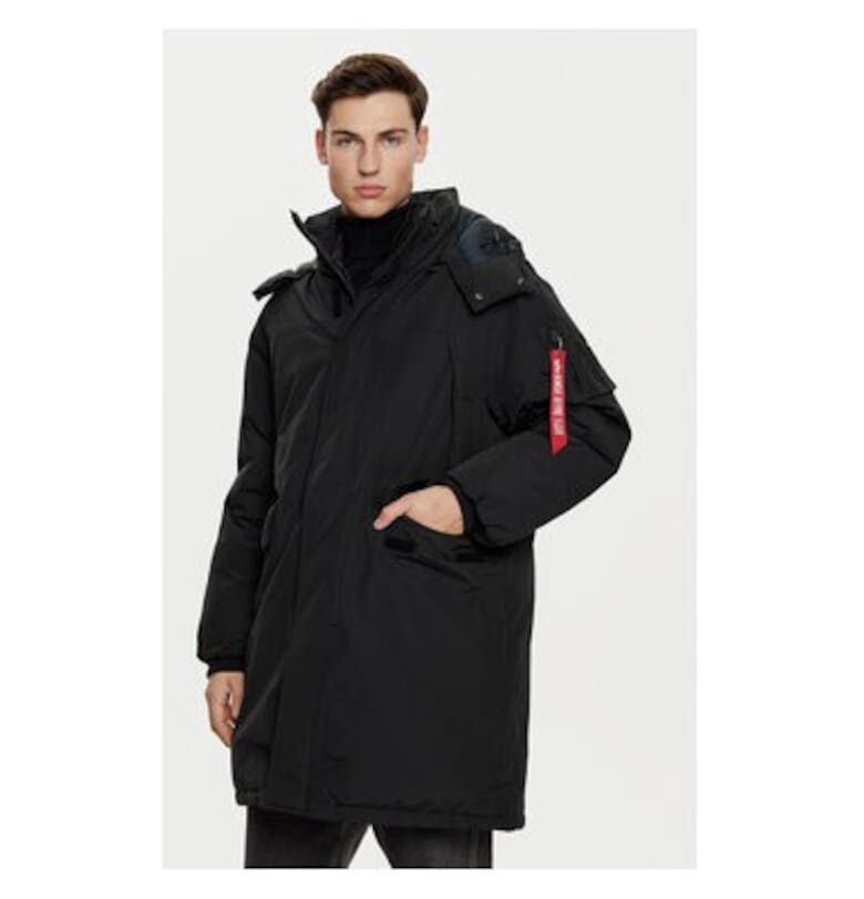 Мъжко яке -  304544033 - Памук/Найлон - Черно - Черен ALPHA INDUSTRIES