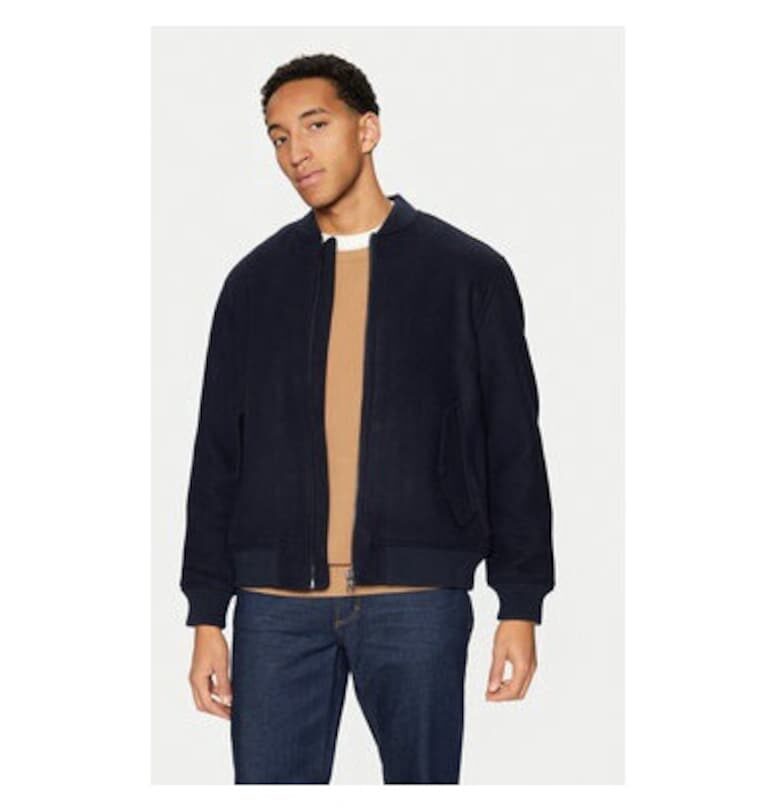 Мъжко яке -  304554230 - Полиестер/Вълна - Син - Син Mustang