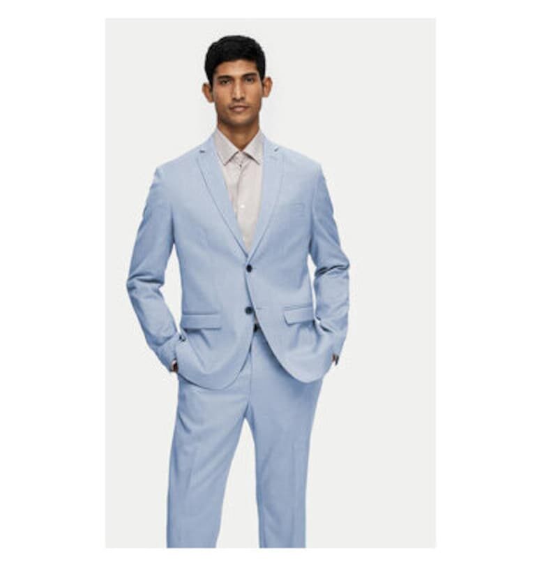 Мъжко яке -  304704772 - Рециклиран полиестер/вискоза - Син - Син Selected Homme