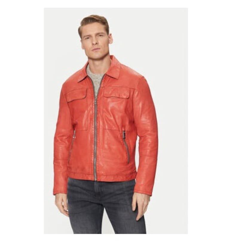 Мъжко яке -  304722677 - Естествена кожа - Черно - Черен Milestone