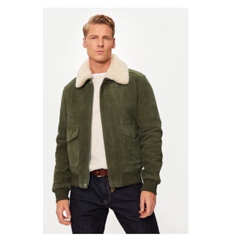 Мъжко яке -  304869792 - Кожено - 24379 - Зелен Schott Nyc