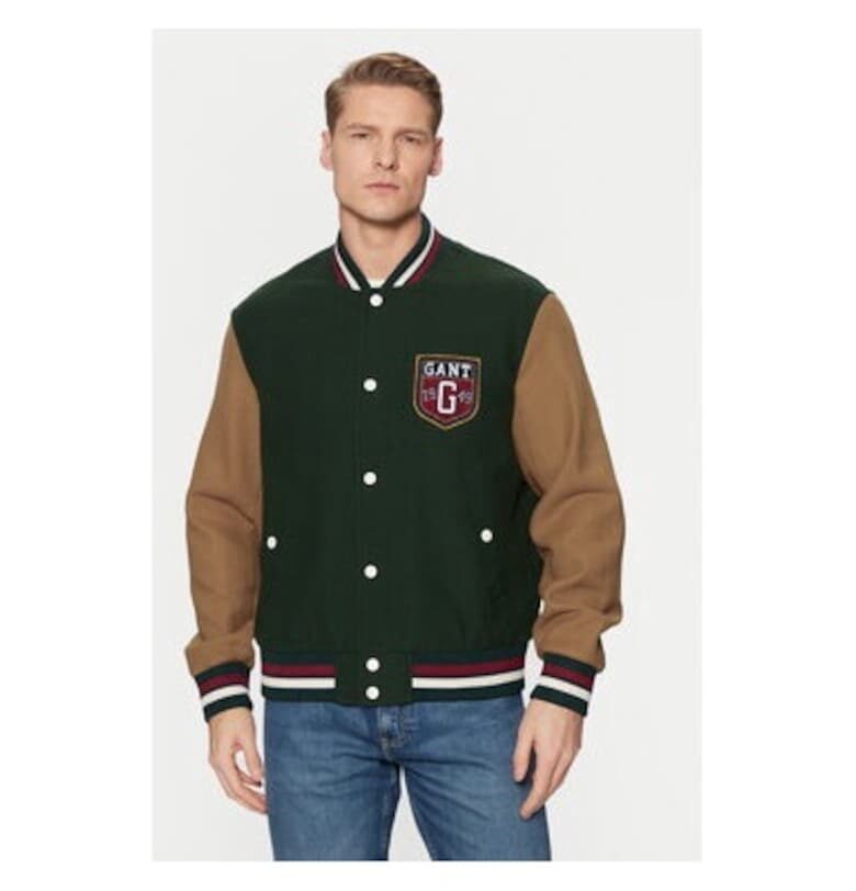 Мъжко яке -  305179142 - Вълна/Памук/Полиестер - Зелено - Зелен Gant