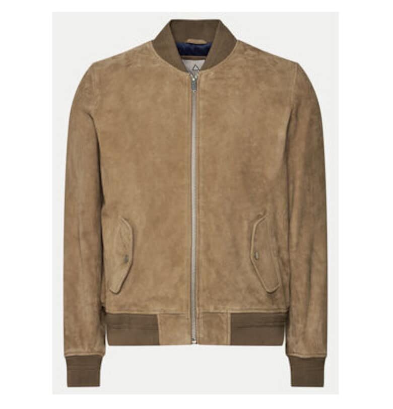 Мъжко яке  M888 - Кожено - Велур - Бежово - Бежов Serge Pariente