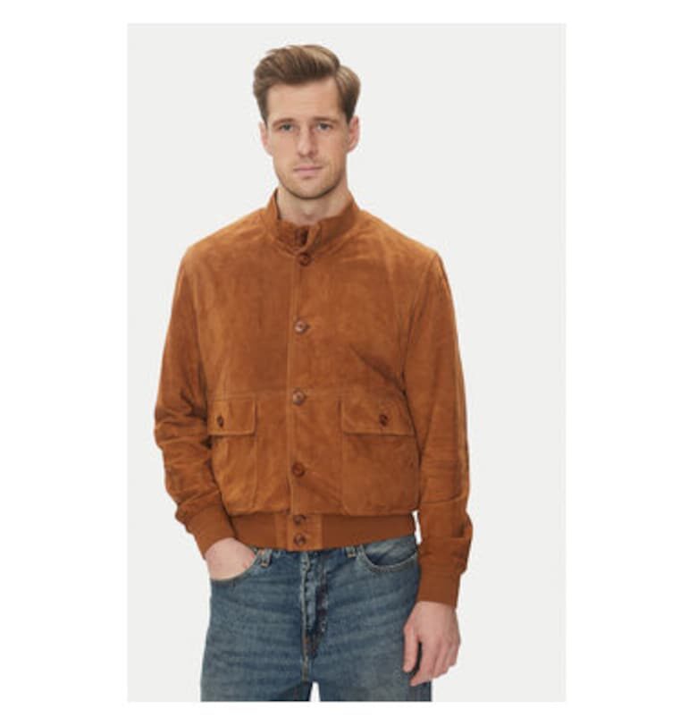 Мъжко яке  STARTER VS - Естествена кожа - Кафяв - Кафяв Serge Pariente