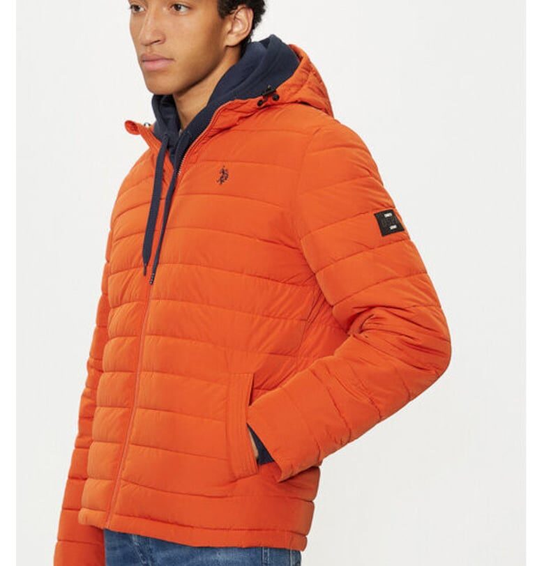 Мъжко яке - US Polo Assn. - 304797897 - Найлон - Оранжев - Оранжев US Polo Assn