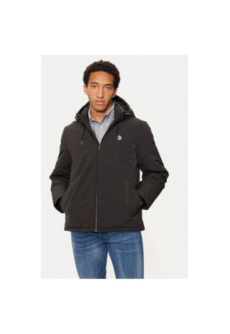 Мъжко яке - US Polo Assn. - 304798009 - Полиестер - Черно - Черен US Polo Assn